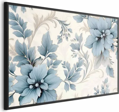 Produktbild von Posterpapier Poster - Turquoise Ornamental Retro Flowers 42x29.7 cm Blumen b-H-10011-ao-a