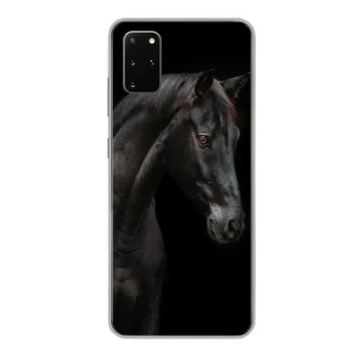 Produktbild von MuchoWow® Handyhülle Schutzhülle Hülle für Samsung Galaxy S20 Plus Pferd - Tier - Schwarz Silikon Softcase Handy Hülle - Hartschale