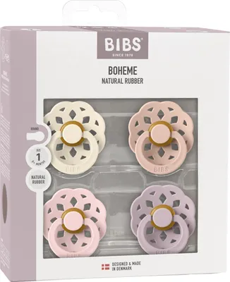 Produktbild von Bibs Schnuller 4er Pack Boheme Naturkautschuk