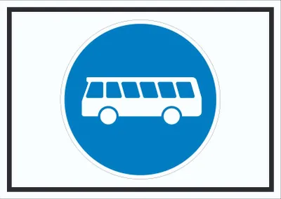 Produktbild von Schild Busfahrstreifen Symbol A5 Rückseite selbstklebend
