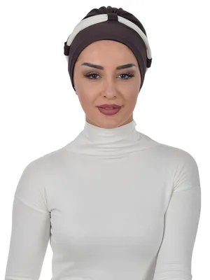 Produktbild von BO-24 Fertig Kopftuch Praktisch Hijab Bone Türban Esarp Sal Tesettür Turban