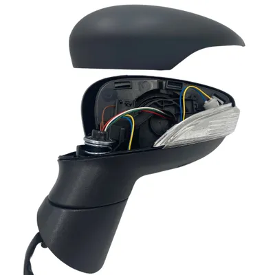 Immagine prodotto di Specchietto retrovisore esterno sinistro BILMAX di ricambio per Ford Fiesta 2013-2016: regolabile elettricamente, ripiegabile manualmente, con indicatore di direzione, riscaldabile, verniciabile, 6 cavi