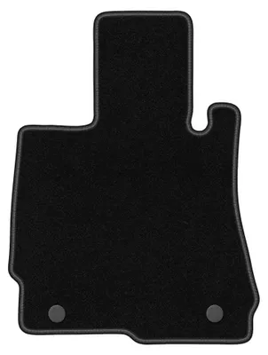 Productafbeelding van Velours bestuurdersmat voor Mercedes W221 2005-2013 (sedan) – zwart, op maat – Wielganizator BASIC
