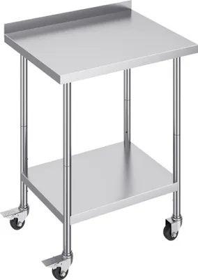 Produktbild von Küchentisch Arbeitstisch Rollbar - Zubereitungstisch 610x762mm - Kommerzielle Nutzung - Mobiler Küchentisch