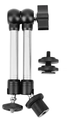 Produktbild von 11 Zoll verstellbarer Universalarm-Basishalterständer 1/4 Zoll Schraube für Kamera-LCD-Monitor Licht Silber