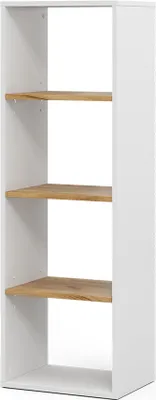 Produktbild von Bücherregal Vicco Tomy Weiß/Goldkraft Eiche 40 x 120 cm ,4 Fächer, Model 54681