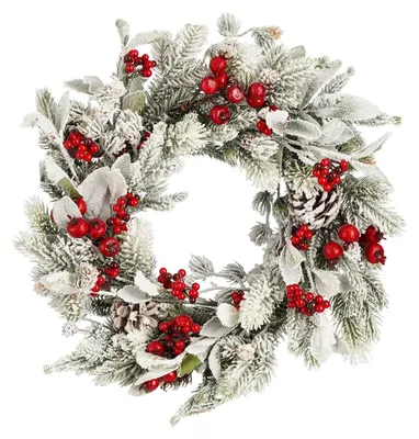 Image de Mica Decorations Belfort Couronne de Noël - Ø40 cm - Vert