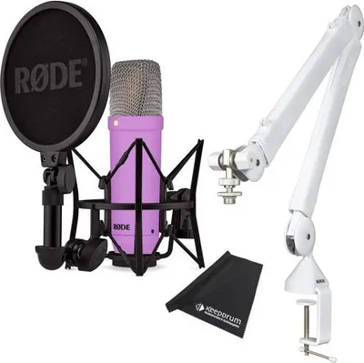 Produktbild von Rode NT1 Signature Purple Mikrofon Lila + PSA1 W Plus Gelenkarm White