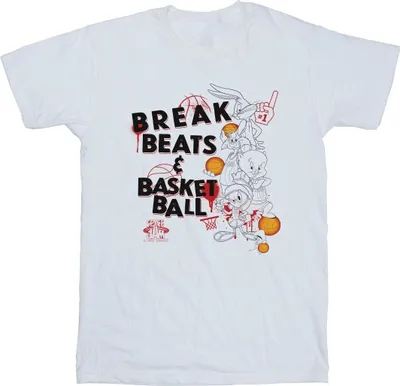 Produktbild von Space Jam: A New Legacy - "Break Beats & Basketball" T-Shirt für Herren BI51873 (S) (Weiß)