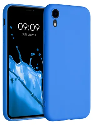 Produktbild von kwmobile Handyhülle für Apple iPhone XR Hülle - TPU Case - Kabelloses Laden - Schutzhülle Cover in Neon Blau