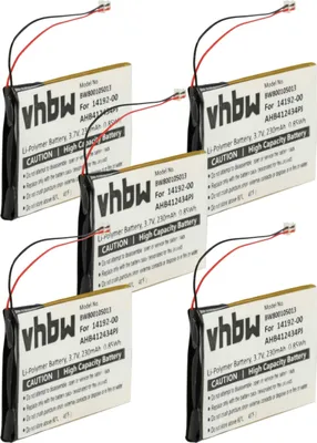 Produktbild von vhbw 5x Akku kompatibel mit Jabra Pro 9450, 9400, 9465, 9400SH, 9460, 9450SH, 9470 Wireless Headset Kopfhörer (230 mAh, 3,7 V, Li-Polymer)