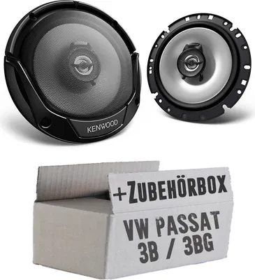 Produktbild von Lautsprecher Boxen Kenwood KFC-S1766 - 16,5cm 2-Wege Koaxialsystem Auto Einbausatz - Einbauset passend für VW Passat 3B/3BG - justSOUND