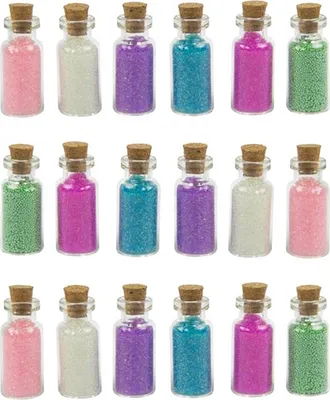 Produktbild von Set mit 18 Mini-Flaschen mit Dekosand (Typ 2)