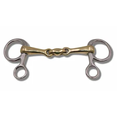 Produktbild von AMKA Bauchergebiss doppelt gebrochen Argentan 16 mm Bauchertrense, Größe:125mm