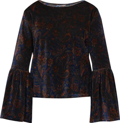 Immagine prodotto di Camicetta da donna LOMASI - blu e multicolore. Camicetta da donna LOMASI - blu e multicolore, taglia XL