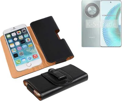 Produktbild von K-S-Trade Schützhülle Handyhülle kompatibel mit Honor Magic6 Lite Holster Gürtel Tasche Schutzhülle Handy-Tasche Smartphone Case Seitentasche