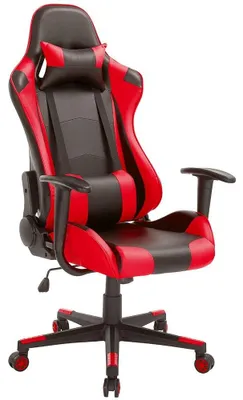 Produktbild von Gamingstuhl mit Verstellbarer Rückenlehne und Kopfkissen für Komfortables Spielen