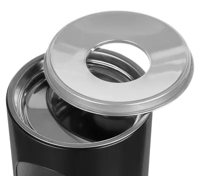 Produktbild von Standaschenbecher mit Papierkorb, schwarz