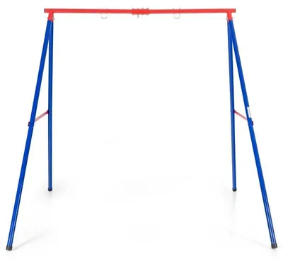 Obrázek produktu pro Robustní kovový rám na houpačku NP13001RD, 194 x 184 x 180 cm, modro/červený