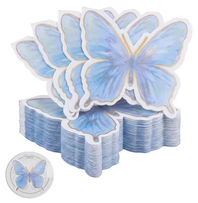 40 Schmetterlingsservietten blau, 30,4 x 28,4 cm, Motivservietten
