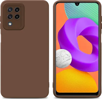 Produktbild von Cadorabo Hülle für Samsung Galaxy M22 / M32 4G Schutz Hülle in Braun TPU Silikon Etui Case Handyhülle