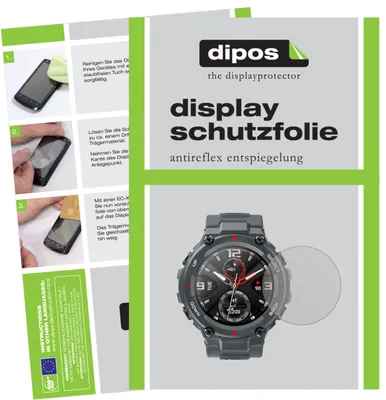 Produktbild von 1x Schutzfolie für Amazfit T-Rex Smartwatch matt Displayschutzfolie Folie Display Schutz dipos