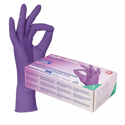 Produktbild von Nitrilhandschuhe, dunkellila, lila, Größe XL, puderfrei, Style Prune by Med-Comfort