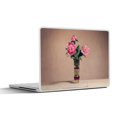 Produktbild von MuchoWow® Laptop Aufkleber Sticker Cover Retro - Pfingstrosen - Stilleben 30x22 cm - Laptop-Sticker