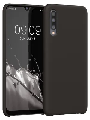 Produktbild von kwmobile Handyhülle für Samsung Galaxy A50 Hülle - Case Silikon - Kabelloses Laden - Schutzhülle Cover in Schwarz matt