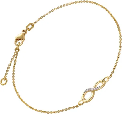 Produktbild von trendor 68485 Damen-Armband Unendlichkeit Gold 333/8K 19 cm, 19 cm