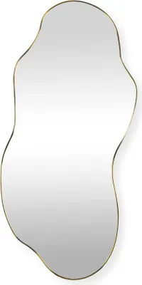 Produktbild von Buxibo Wandspiegel Luciano, Gold, Organisch Asymmetrisch, 120x60x2 cm, 5,05 kg, Glas, MDF, PVC, Flur, Schlafzimmer, Wohnzimmer