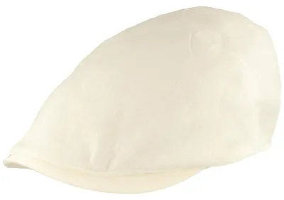 Leichte Sommer-Flatcap aus reinem Leinen von Hut-Breiter in weiß