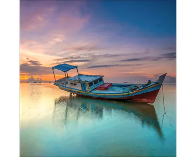 Produktbild von Glasbild Boat Atmosphere II GLA2560 80x80 cm