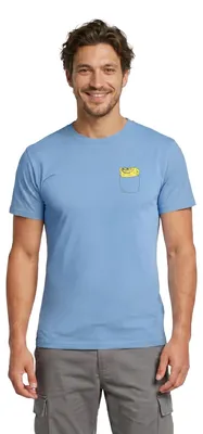 Produktbild von Spreadshirt SpongeBob Schwammkopf Brustmotiv Fanartikel Männer T-Shirt, M, Carolina Blue
