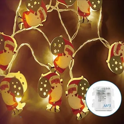 LED-Lichterkette 3 m, warmweiß, 3 AA-Batterien, festlich