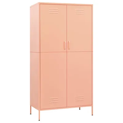Produktbild von vidaXL Kleiderschrank Rosa 90x50x180 cm Stahl