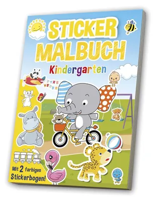 Zdjęcie produktu dla Mal- & Stickerbuch: Kindergarten