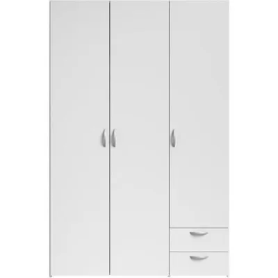 Produktbild von VARIA-Schrank – weiß – 3 Türen + 2 Schubladen – 120 x 185 x 51 cm