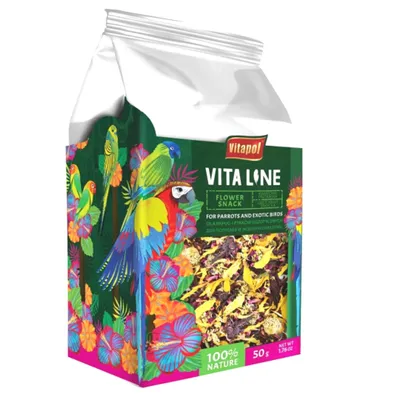 Zdjęcie produktu dla Vitapol VITALINE - Kwiatowa przekąska dla wszystkich papug 50g