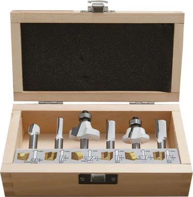 Image de Coffret de 6 fraises MAKITA D-53540 pour défonceuse (queue 8mm)