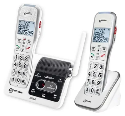 Obrázek produktu pro Geemarc AMPLIDECT 595-2 U.L.E Duo Schnurloses Telefon mit 2 Mobilteile - Basisstation - Basisstation