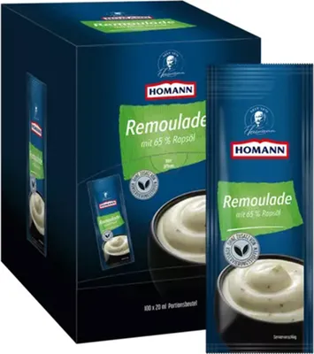 Immagine prodotto di Remoulade Homann con olio di colza e prezzemolo tritato100x20ml