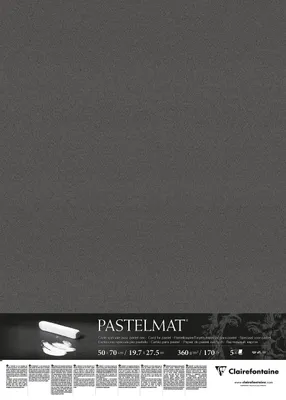 Zdjęcie produktu dla Clairefontaine PastelMat, Papier artystyczny, 360 g/m², 5 ark.