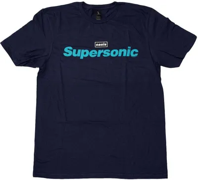 Produktbild von Oasis - "Supersonic Title Colour" T-Shirt für Herren/Damen Uni RO11734 (M) (Marineblau)