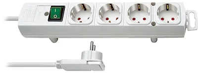 Produktbild von Brennenstuhl 1153120100, 2 m, Drinnen, Weiß, 4 AC-Ausgänge, 320 mm, Weiß