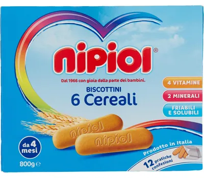 Immagine prodotto di Nipiol Biscottini 6 Cereali 800 G