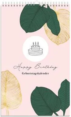 Produktbild von Geburtstagskalender immerwährend | Jahresunabhängiger Kalender für Geburtstage in rosa | Geburtstagsübersicht zum Aufhängen mit Spiralbindung für die Familie und fürs Büro