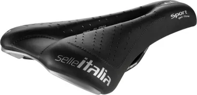 Produktbild von Selle Italia Sport Gel Flow, Fahrradsattel, Straßenrennen, Unisex, Schwarz, Einfarbig, Mikrofaser