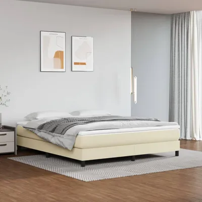 Produktbild von Hochwertig Bettgestell Creme 160x200 cm Kunstleder 3120708