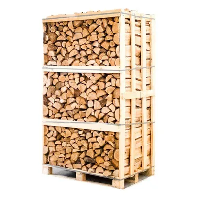 Produktbild von Palette kammergetrocknetes gespalten Eiche Brennholz 33cm